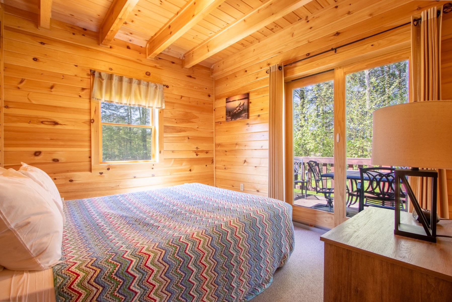 Golf Course Cabin Main Bedroom